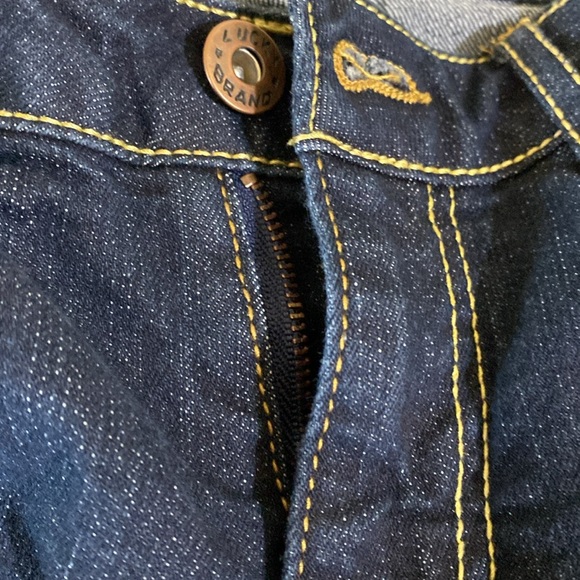 Lucky Brand Zoe Skinny Handcrafted Dark Blue Jeans Size US 14 - Picture 5 of 10